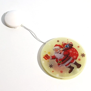 LED Christmas window hanging light with Santa Claus pattern and battery case