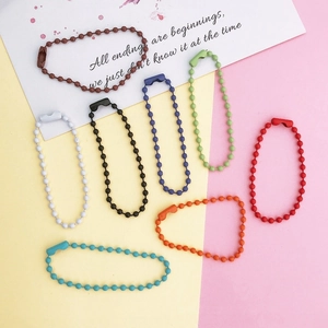Colorful 2.4mm DIY ball chain collection for keychains and handmade craft jewelry