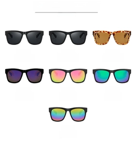 Collection of oversized square sunglasses in seven assorted frame and lens color options