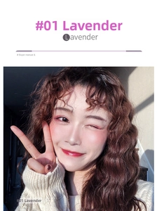 Detailed application of #01 Lavender highlighter on cheek for a luminous skin finish