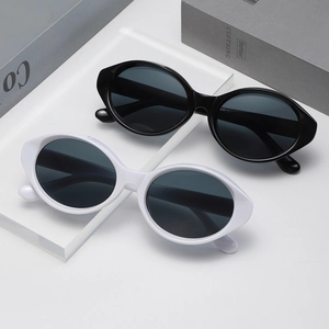 Women Retro Cat Eye Sunglasses PC Frame UV400 Protection Oval Fashion Streetwear Shades Lightweight