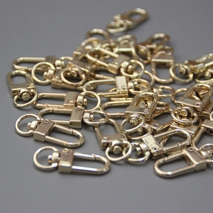 Golden rotating lobster clasp hooks for bag chains and DIY crafts in bulk