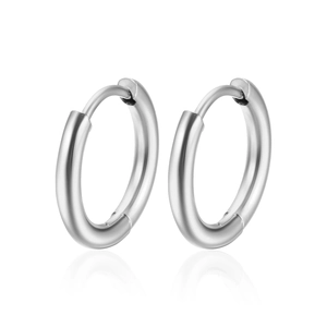 Roestvrijstalen creolen oorbellen voor dames en heren, klassieke zilveren sieraden.