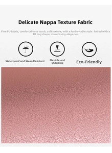 Detailed view of pink Nappa texture PU leather with waterproof and wear-resistant features