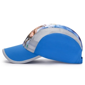 Casquette enfant séchage rapide à motif dinosaure bleu et maille respirante