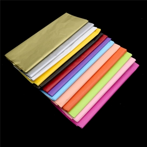 Colorful assorted tissue paper sheets for gift wrapping and DIY crafts stacking display