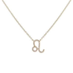 Detailed close-up of golden Leo zodiac pendant encrusted with sparkling clear gemstones