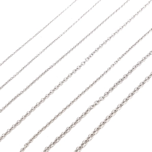 Polished stainless steel link chains in various thicknesses for men and women