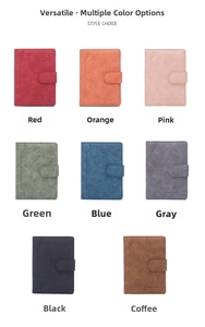 Multi-color RFID passport holders in 8 colors with aircraft embossed PU leather textures