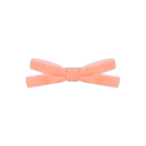 Elastic velvet bow hairband in soft orange, perfect for children daily hair accessories