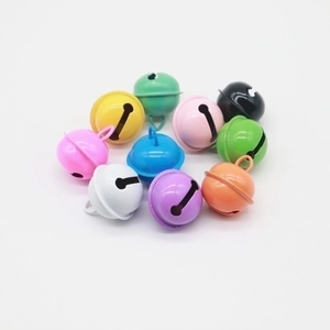 Colorful 22mm painted metal craft bells for DIY jewelry and pet collar accessories