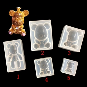 Bear Shape Silicone Mold Animal DIY Resin Epoxy Craft Tool For Jewelry Making Cake Decoration Candle Soap Mirror Surface