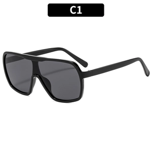 Chic black shield oversized sunglasses with wraparound lens for outdoor sports