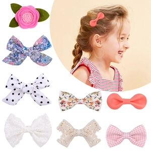 Newborn Baby Headbands And Hair Clips Bowknot Floral Elastic Soft Nylon Fabric Lace Sequin Accessories For Infants Toddlers