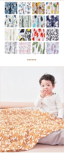 Soft muslin swaddle blanket with various cartoon prints for newborns and babies