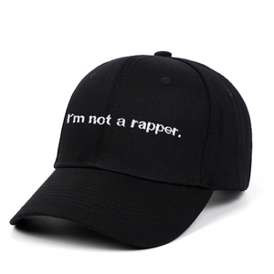 Baseball Cap Cotton Twill I'm Not A Rapper Embroidery Adjustable Metal Buckle Outdoor Sports Streetwear For Men Women