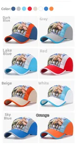 Collection de casquettes filet pour enfants avec motifs dinosaures en huit couleurs