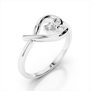 Anello Cuore Svuotato Zircone Rame Elegante Moda Gioielli Romantici Per Donna Regalo