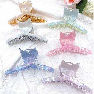 Mermaid Tail Hair Claw Clips Iridescent Acrylic Large Strong Grip Matte Korean Style Elegant For Women Girls