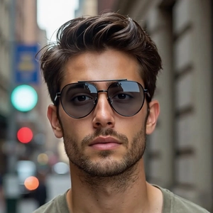 Lunettes De Soleil Aviateur Rétro Métal Double Pont Monture Complète UV400 Pour Conduite Voyage Vacances Hommes Femmes