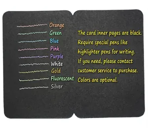 Nine metallic markers showing vibrant ink effects on premium black cardstock paper