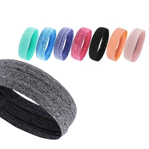 Non-slip athletic headbands with silicone grip in multiple colors for yoga and running