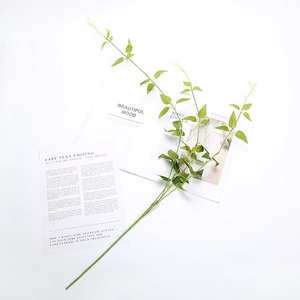 Artificial hanging clematis leaves and green fern vine for wedding home wall decor