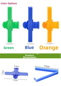 Detailed plastic food sealing clip with pouring spout dimensions in 11cm length