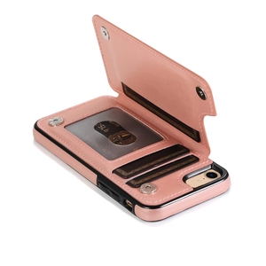 Pink PU leather flip wallet case with mandala embossed patterns and multiple card slots