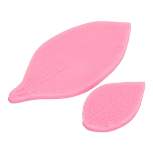 Lot de 5 moules à fondant en silicone feuille de rose avec texture de pétales