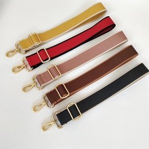 Adjustable 3.8cm replacement shoulder straps in 5 colors with gold metal buckles