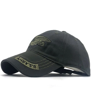 Olive green tactical baseball cap featuring U.S. ARMY embroidery and eagle patch
