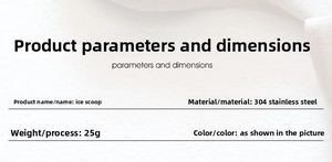 Paramètres de la cuillère à long manche en acier inoxydable 304, poids de 25g