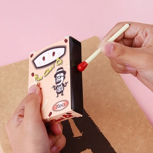 Creative matchstick-shaped ballpoint pens in a box of 20 pieces for students