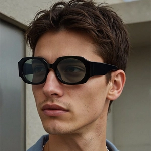 Retro Oval Polygon Sunglasses UV400 Protection Narrow PC Frame Lightweight Fashion Eyewear Men Women Outdoor Driving