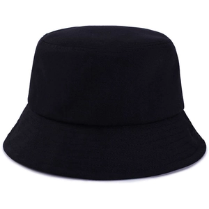 Unisex Cotton Polyester Bucket Hat Sun Protection Outdoor Travel Simple Solid Color Versatile Fisherman Cap