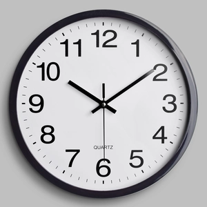 Modern Minimalist Round Wall Clock Silent Quartz Movement Plastic Frame Glass Mirror Decorative For Home Living Room Office