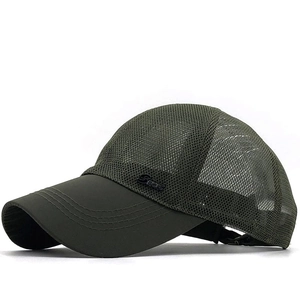 Casquette de baseball en mesh vert foncé pour homme avec badge Sport extérieur