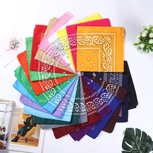 Multi-colored paisley bandana collection in vibrant shades for hip hop outdoor styling