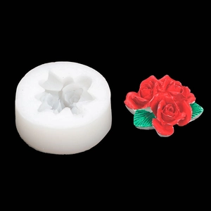 3D rose flower silicone mold for cake decoration, candle making and DIY resin crafts