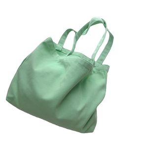 Grand sac fourre-tout en toile vert menthe minimaliste pour un usage quotidien