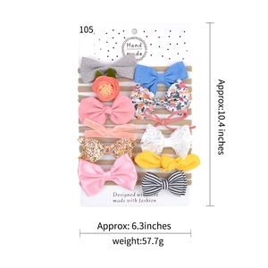 Lot de 10 bandeaux bébé en nylon avec nœuds géants, fleurs en dentelle et velours