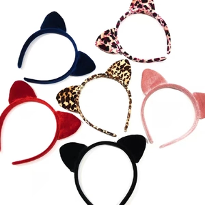 Cat Ear Headband Velvet Fabric Cute Animal Ears Hair Band For Party Cosplay Washing Face Hair Accessories For Women Girls