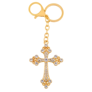 Kreuz Schlüsselanhänger Metall Strass Ausgehöhlt Tasche Anhänger Auto Zubehör Religiöses Geschenk