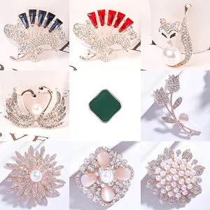 Eleganter Legierung Brosche Pin Mit Straß Zirkon Und Kunstperle Blumen Tierform Für Damen Schmuck