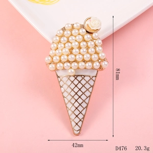 Detail view of pearl ice cream charm measuring 81mm x 42mm for DIY phone case decor