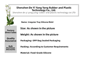 Food grade silicone mold for DIY irregular cloud trays with clear OPP bag packaging
