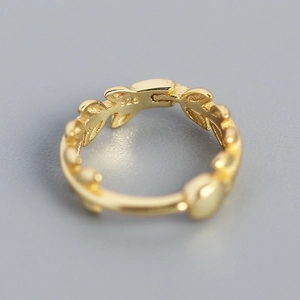 Elegant gold plated S925 sterling silver leaf hoop earrings with minimalist vine design