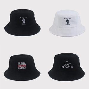 Cotton Embroidered Bucket Hat For Women Men Sun Protection Foldable Summer Outdoor Travel Fisherman Hat Daily Casual Accessory