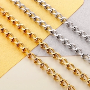 Polished titanium steel NK chain with eye pendant design in gold and silver finishes